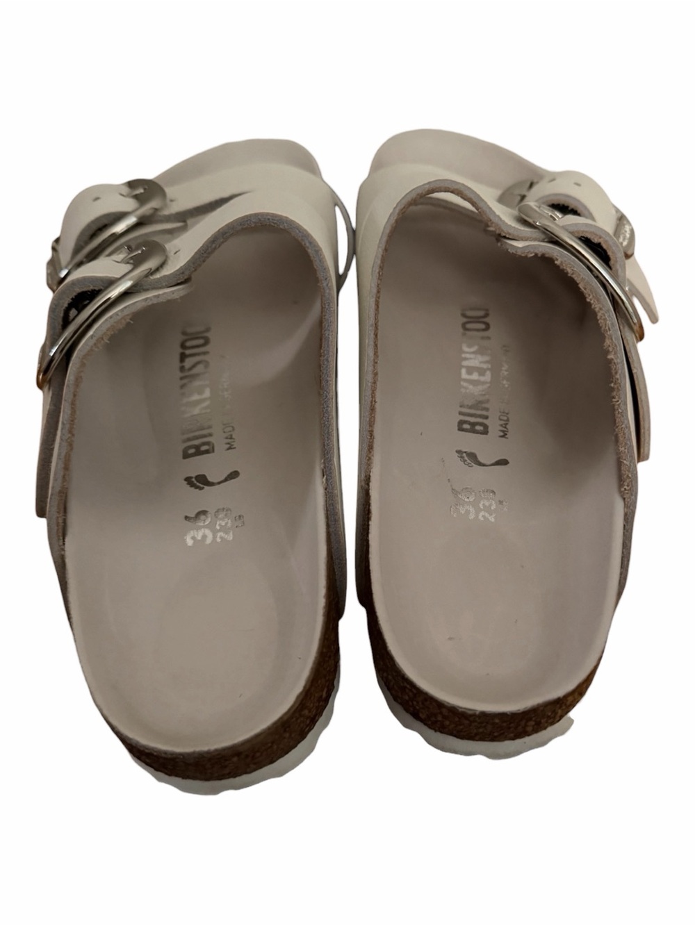 Birkenstock Arizona Big Buckle White Leather Sandals EU 36 - Picture 4 of 14